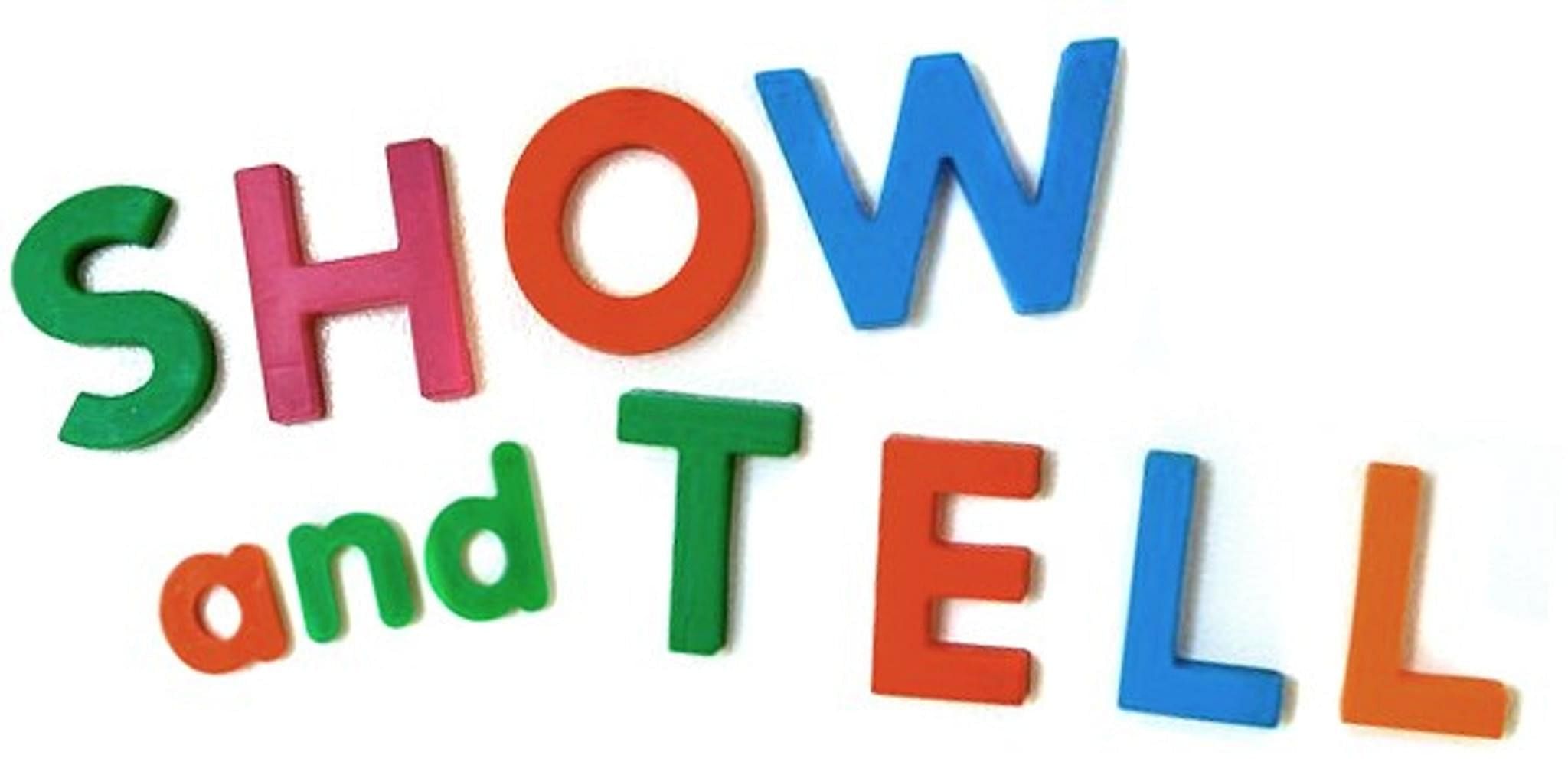 Show and tell. Show and tell resources. Show and tell Alphabet. Tell logo.